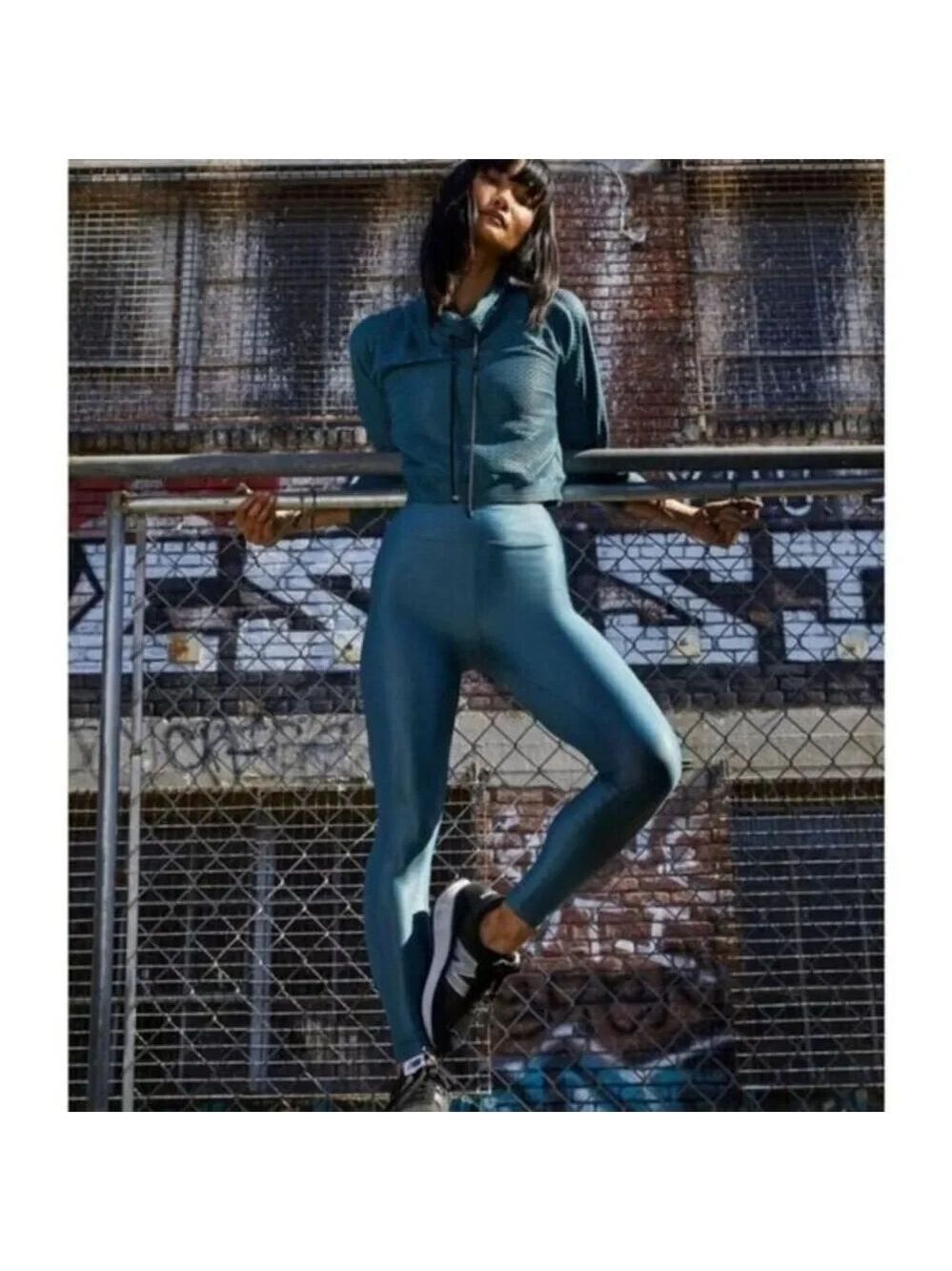 KoralâHigh Rise Lustrous Leggings Teal Sz S